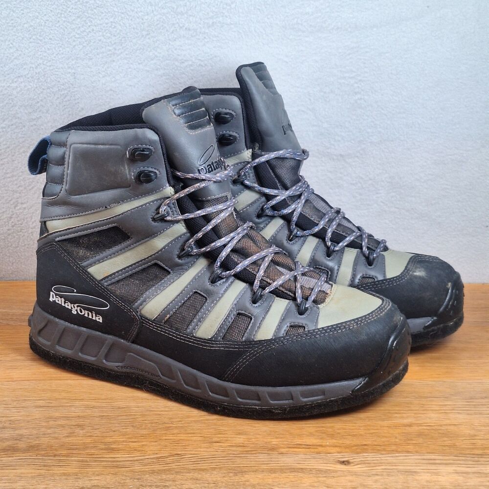 Patagonia Ultralight Wading Boots Men's 12 EU 45 Felt Sole Fly Fishing Black